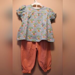 NWOT Ishtex Pumpkin Leggings Set (12M)